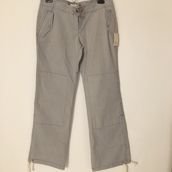 90s/Y2k wide legged skater pants grosgrain striped pants low rise - Picture 2 of 6